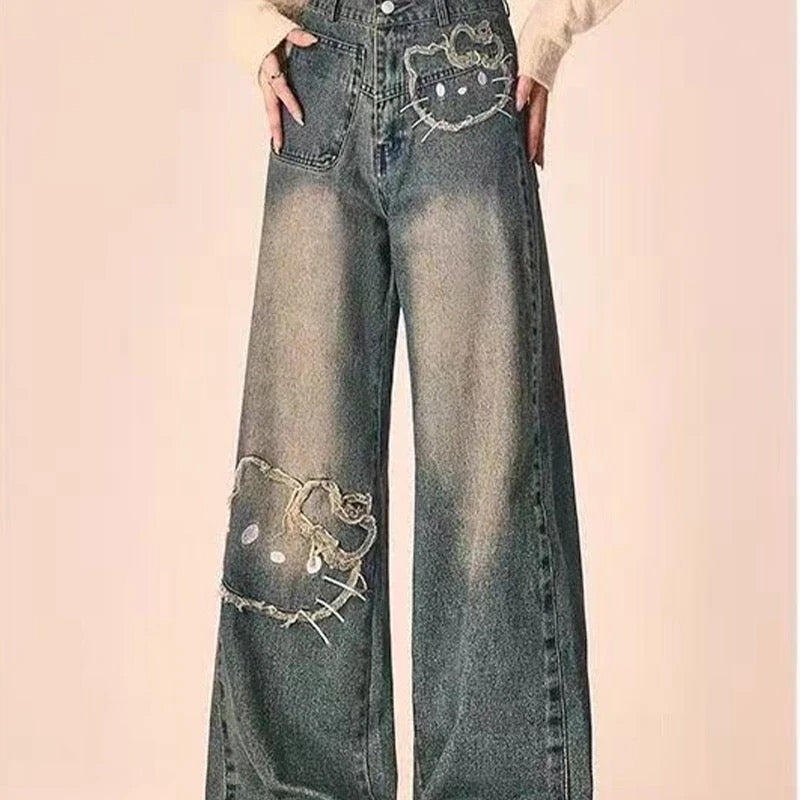 HK EMBROIDERED JEANS