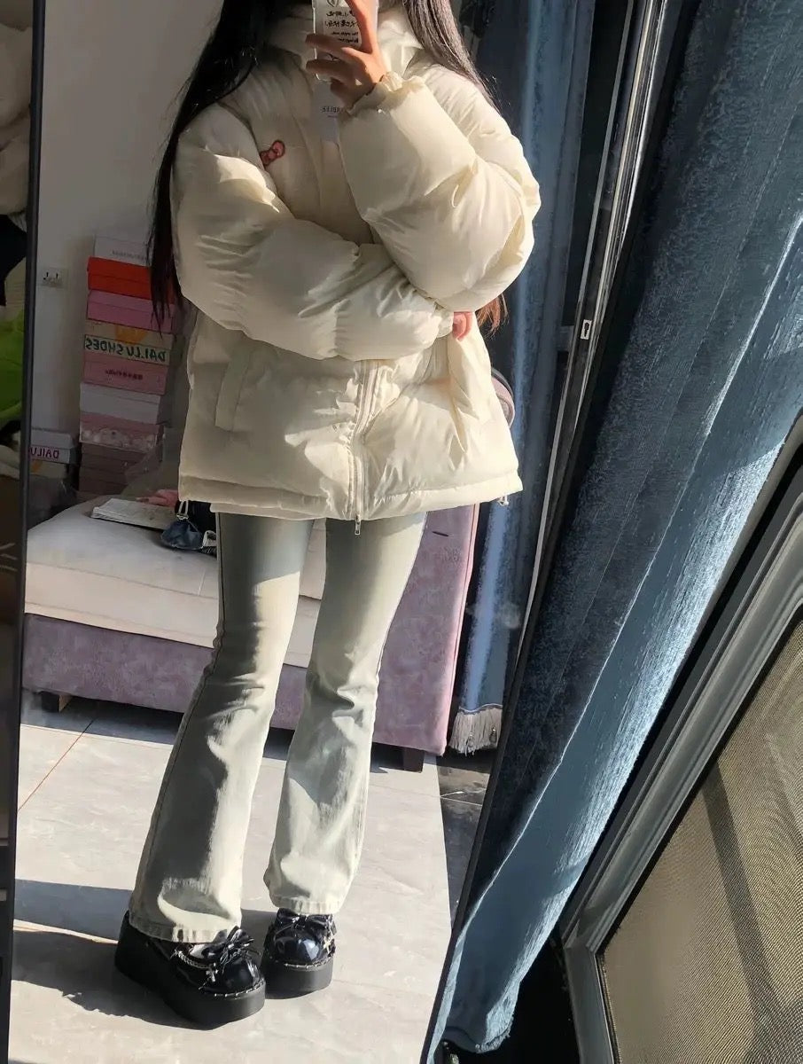 HK WHITE PUFFER COAT