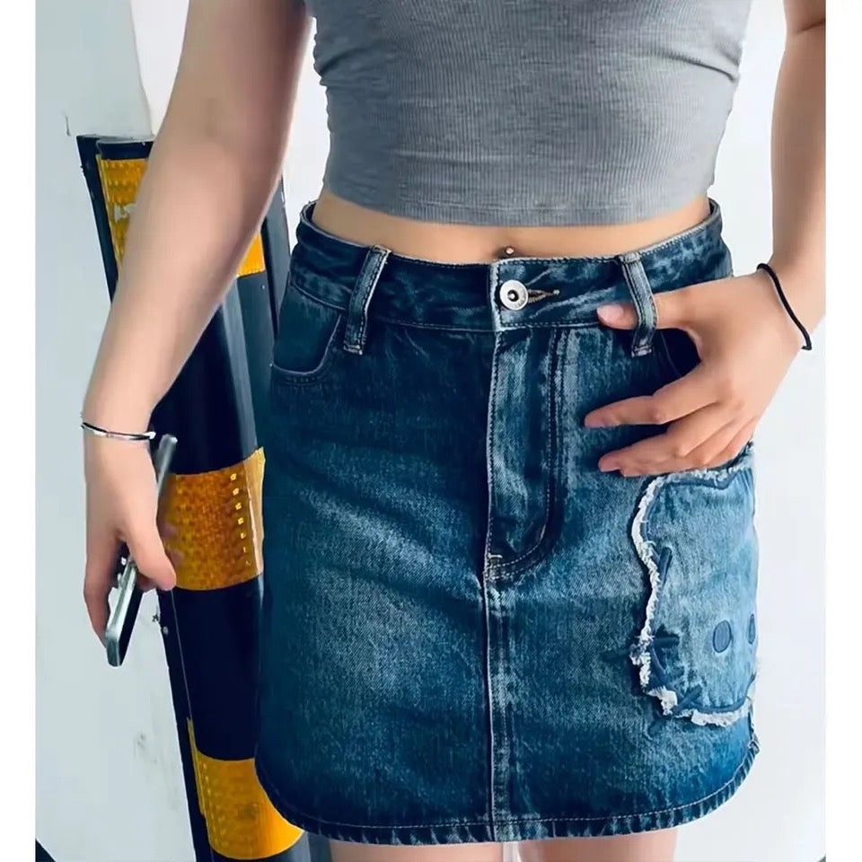 HK DENIM SKIRT