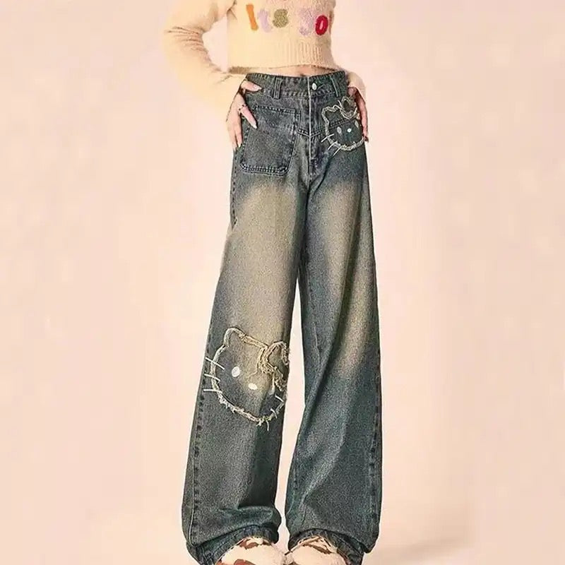 HK EMBROIDERED JEANS