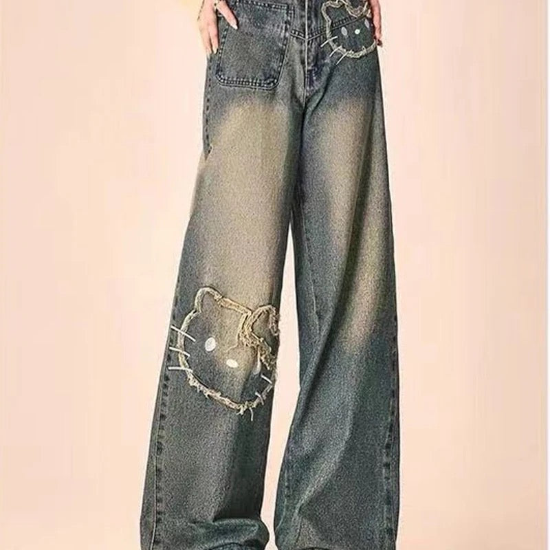 HK EMBROIDERED JEANS