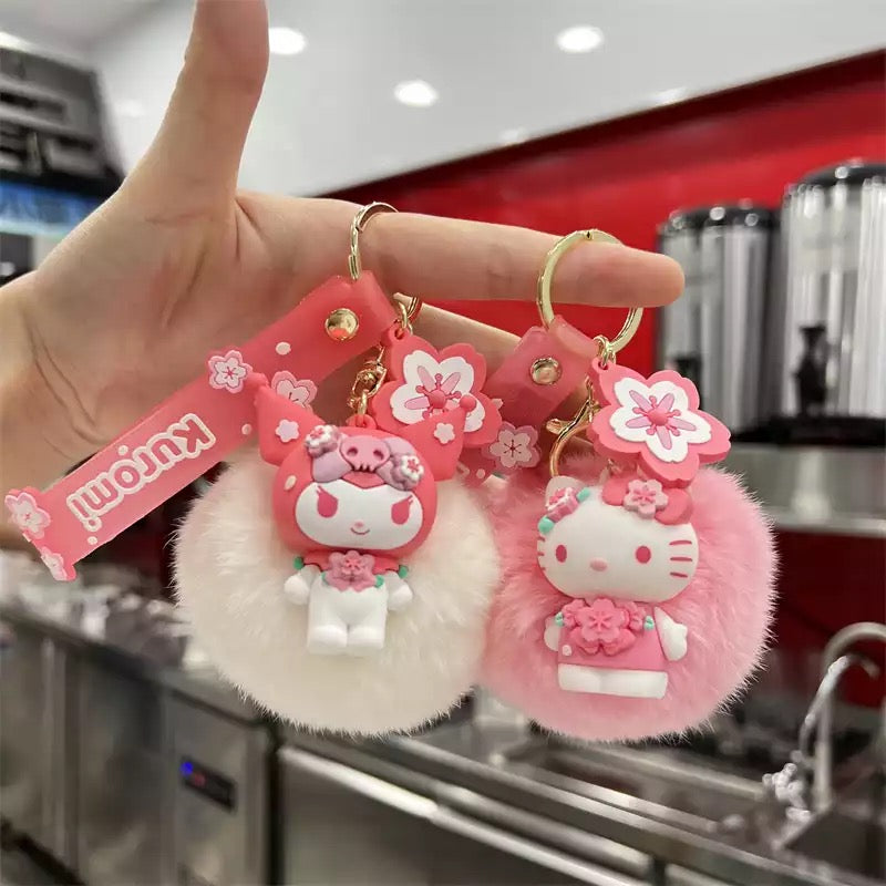 SAN FLUFFY KEYCHAIN SAKURA