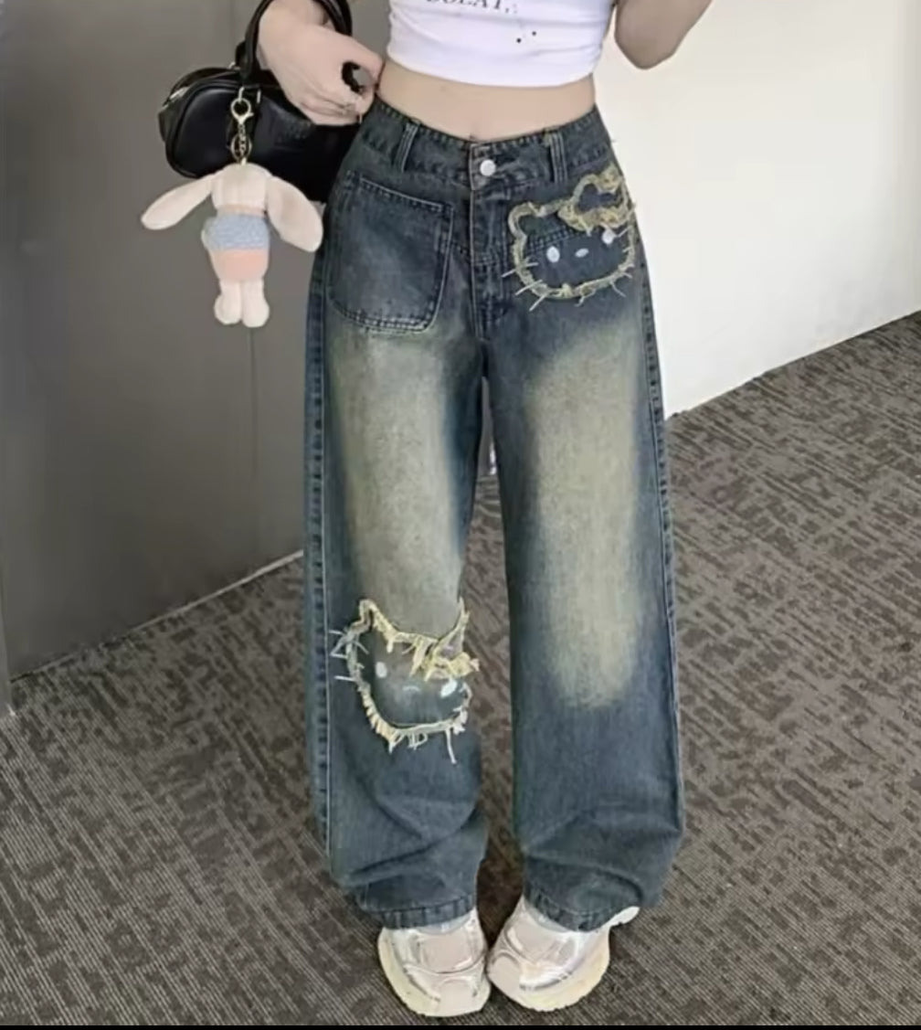 HK EMBROIDERY JEANS