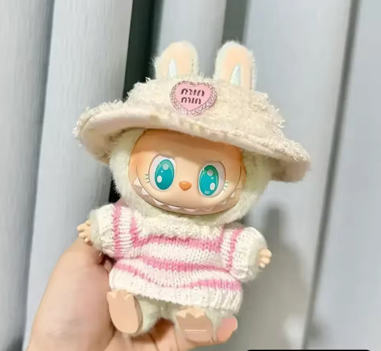 PINK & WHITE DOLL JUMPER OUTFIT