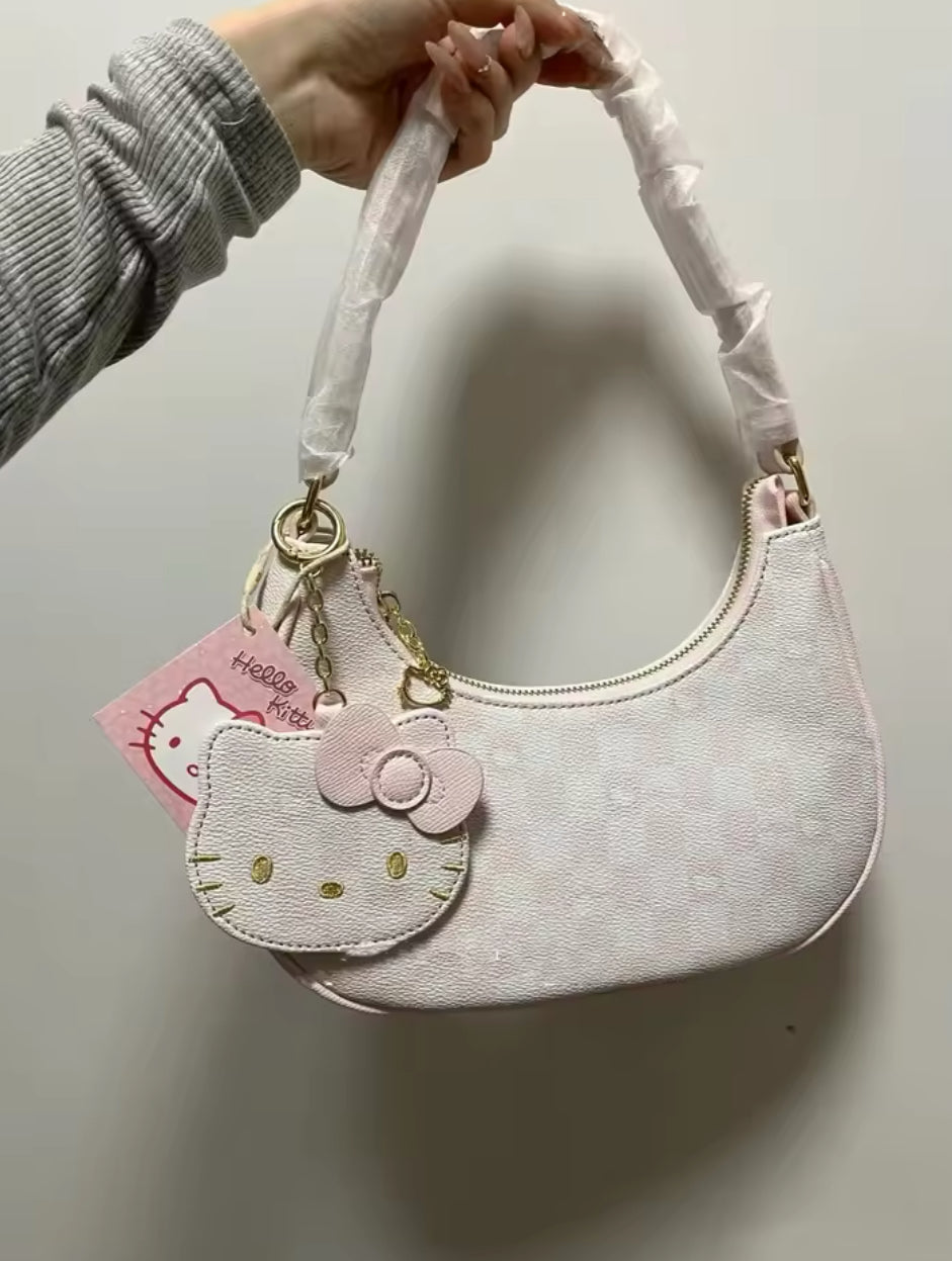 HK PASTEL PINK KEYRING BAG