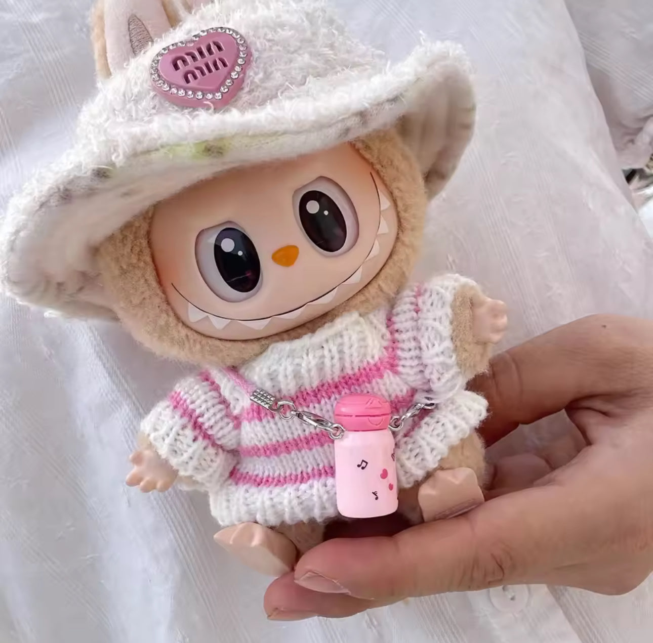 PINK & WHITE DOLL JUMPER OUTFIT