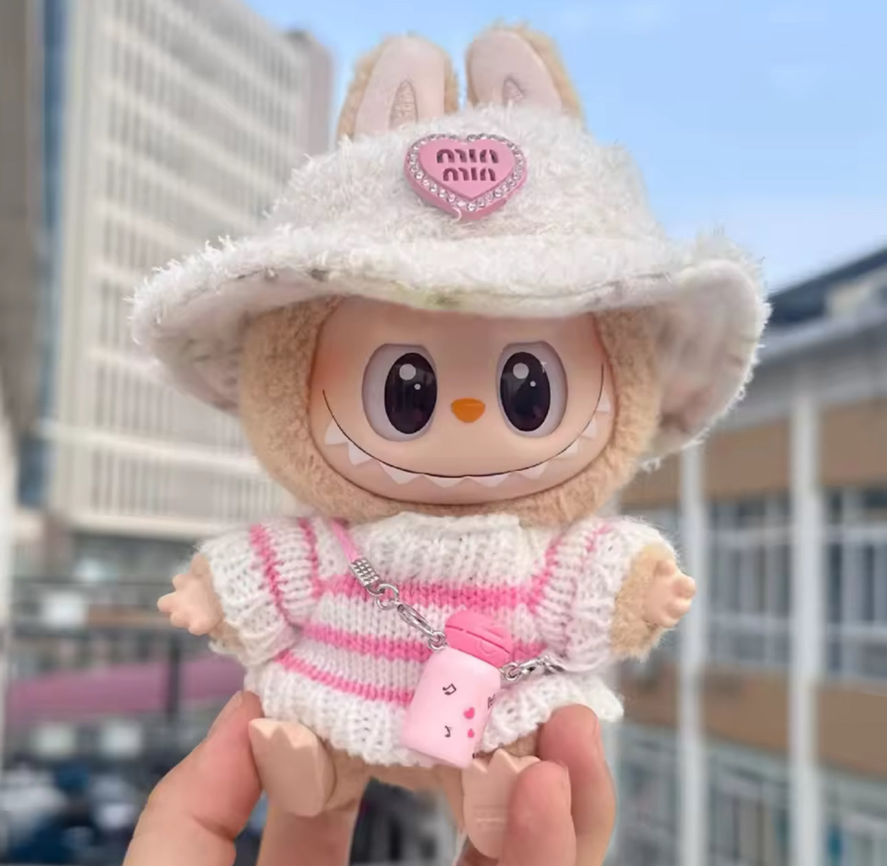 PINK & WHITE DOLL JUMPER OUTFIT