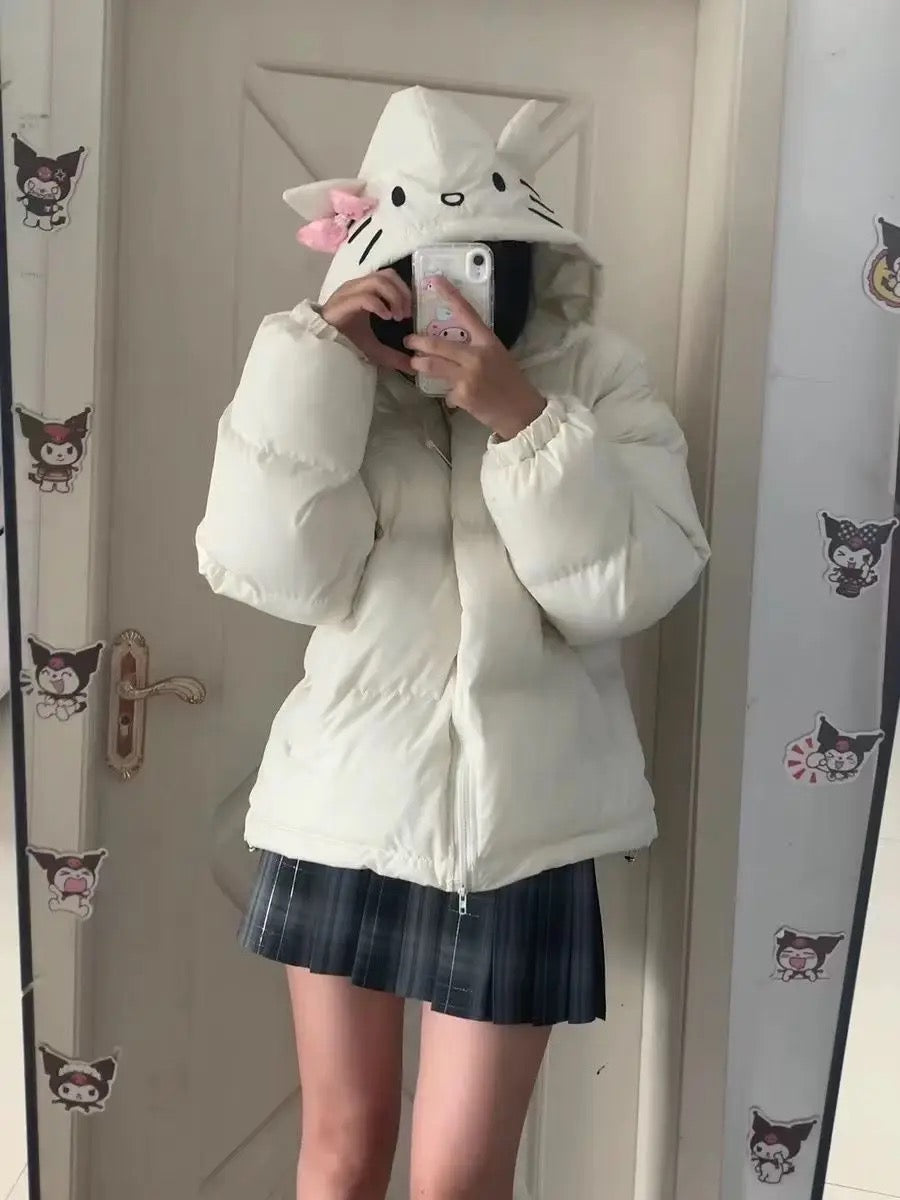 HK WHITE PUFFER COAT