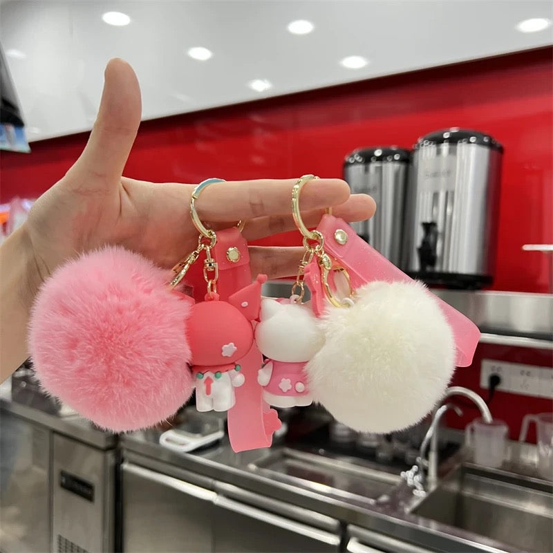 SAN FLUFFY KEYCHAIN SAKURA