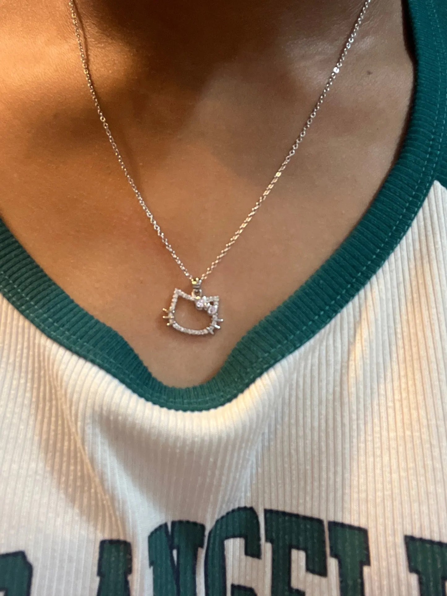 HK CHAIN NECKLACE SILVER GEMSTONE