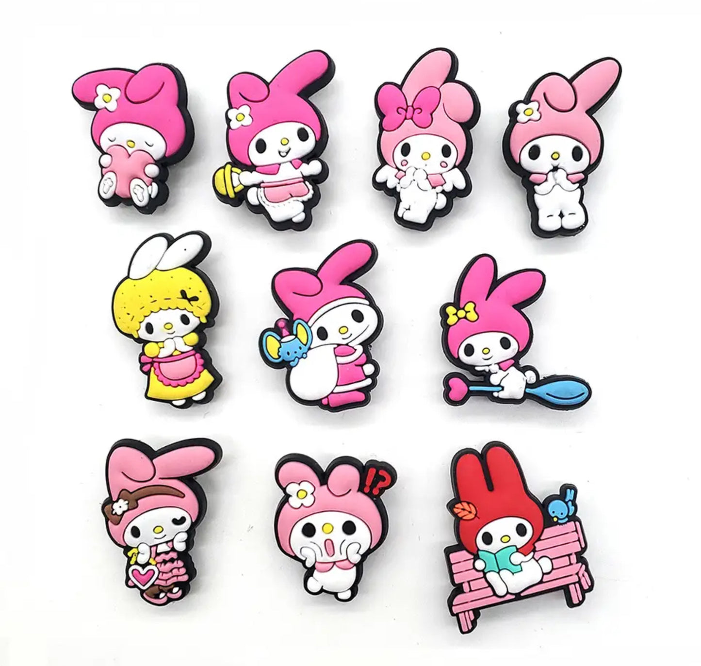 MM 10PCS CROC CHARMS