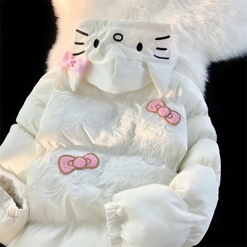 HK WHITE PUFFER COAT