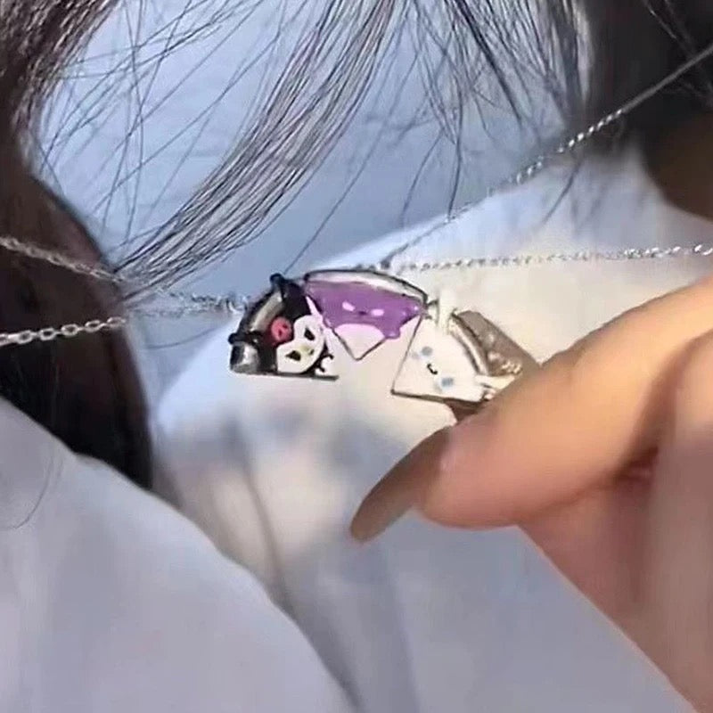 PIZZA SLICES NECKLACE MAGNET MATCHING