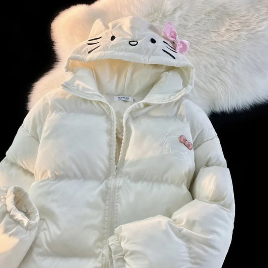 HK WHITE PUFFER COAT