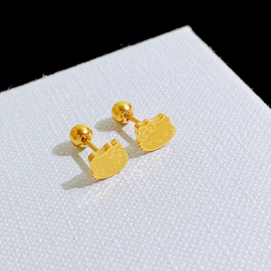 HK GOLD STUD EARRINGS