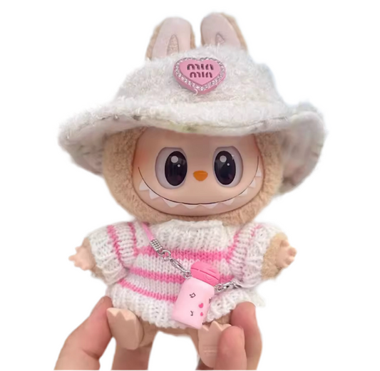 PINK & WHITE DOLL JUMPER OUTFIT