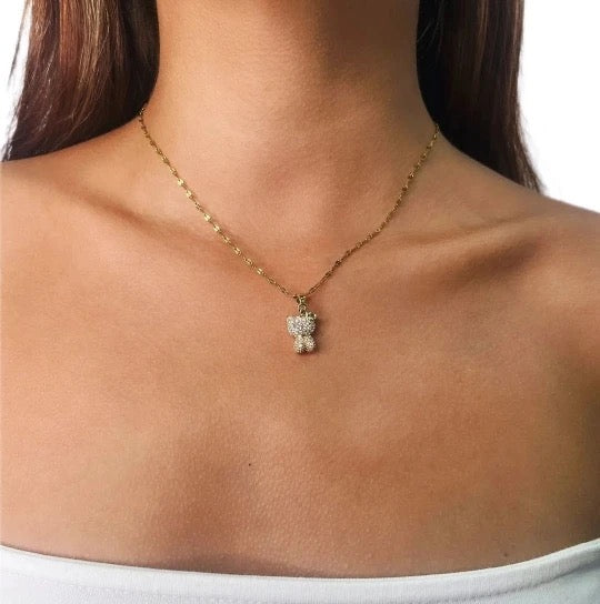 HK GOLD DIAMANTÉ NECKLACE