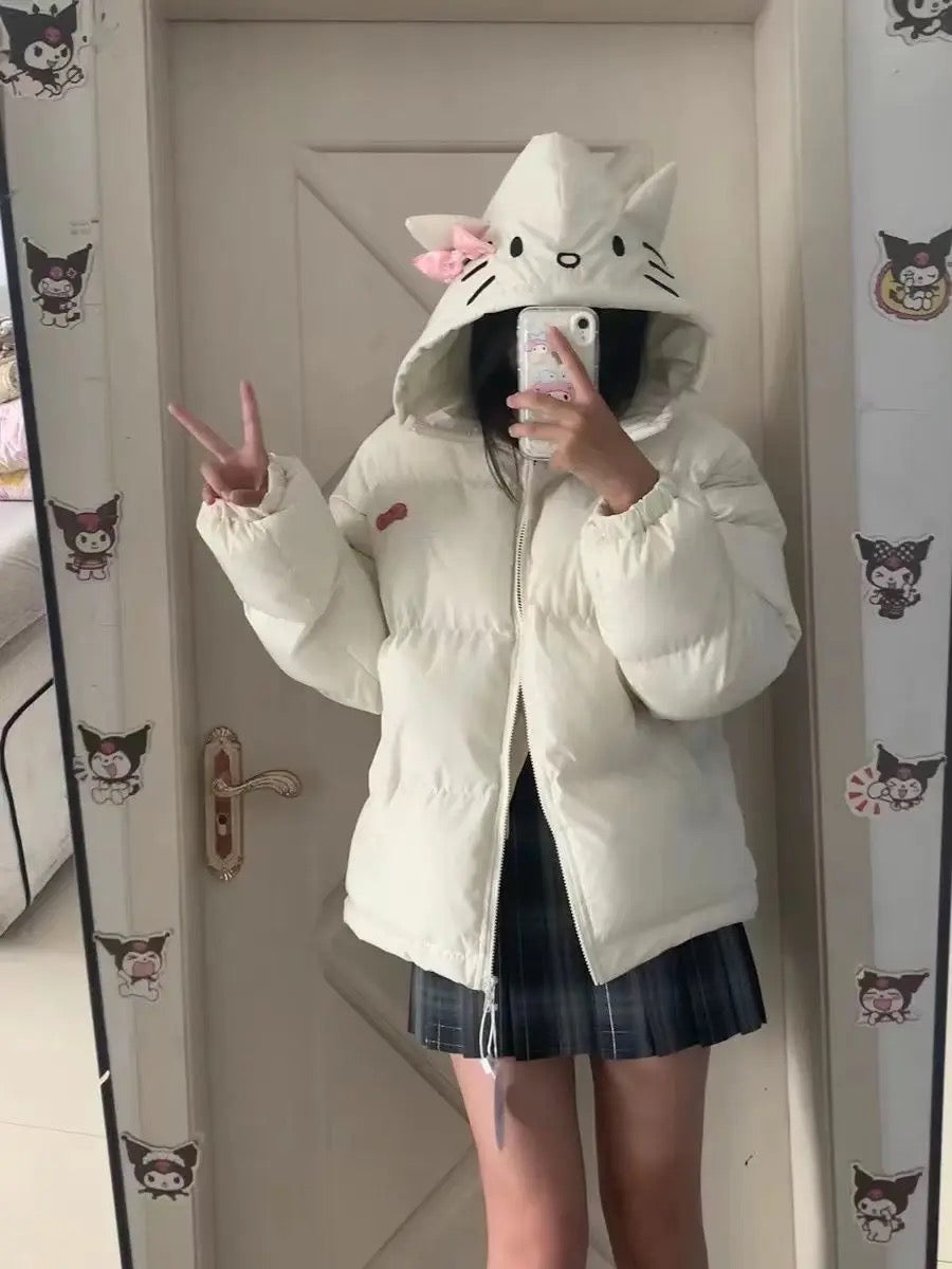 HK WHITE PUFFER COAT