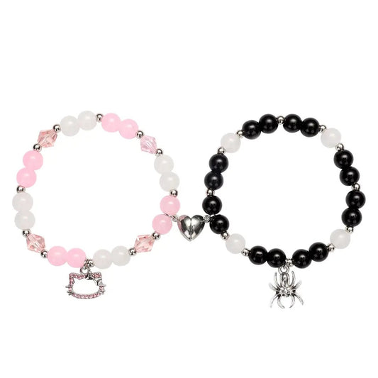 HK & SPIDER BEADED BRACELET SET