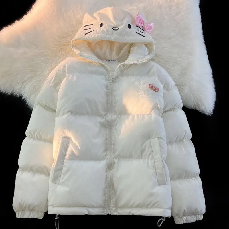 HK WHITE PUFFER COAT