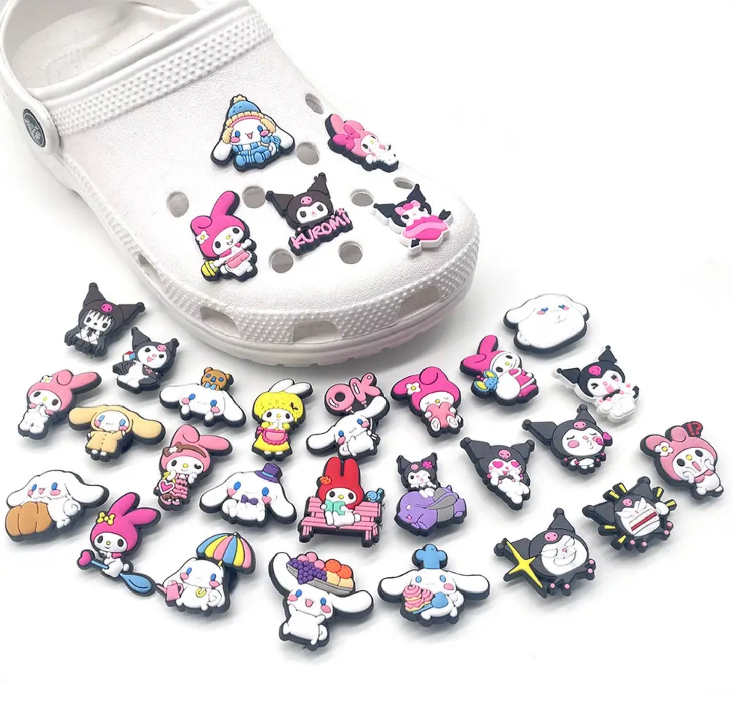 SAN MIXED 30PCS CROC CHARMS