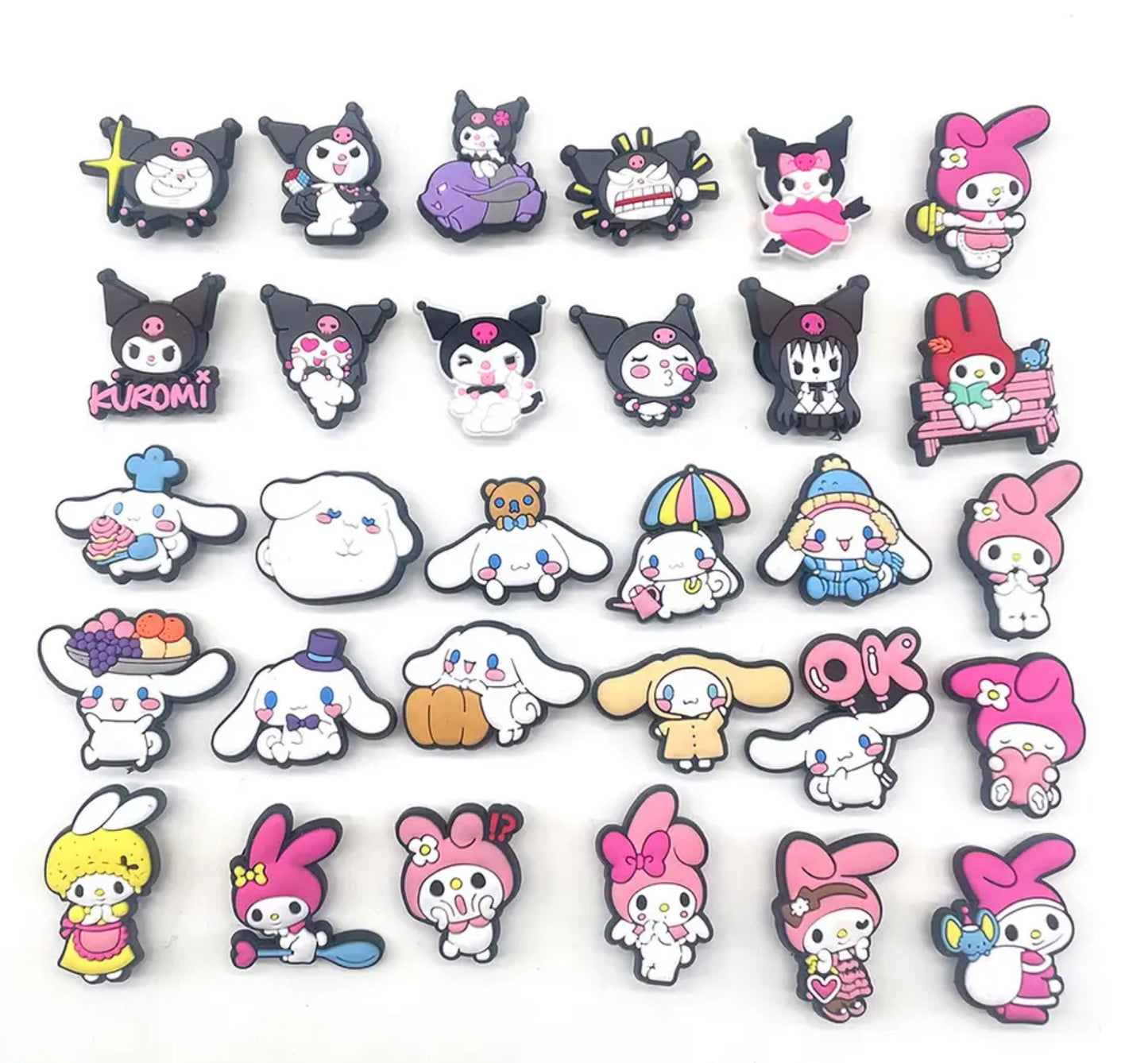 SAN MIXED 30PCS CROC CHARMS